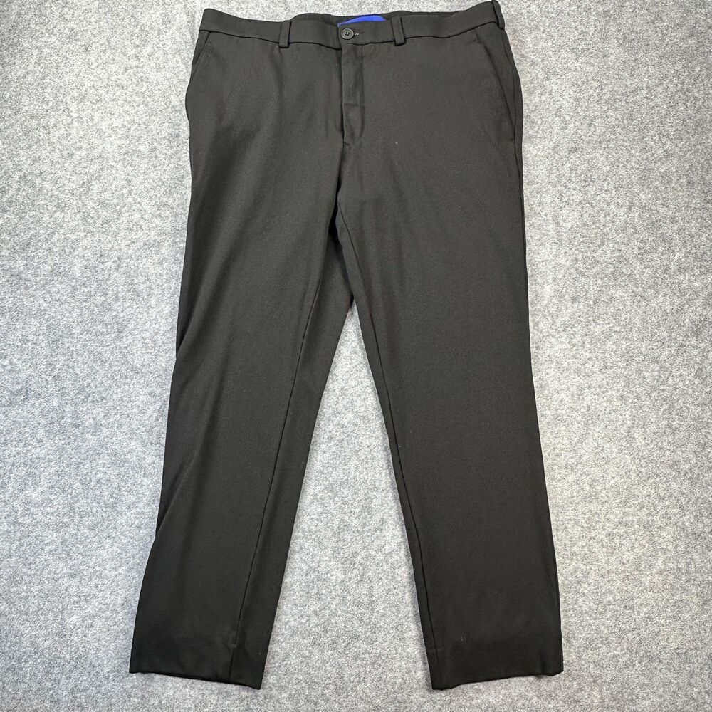 Jack Victor Jersey Hi-Line Filip Pants Mens 36 Black Stretch Dress Made Canada